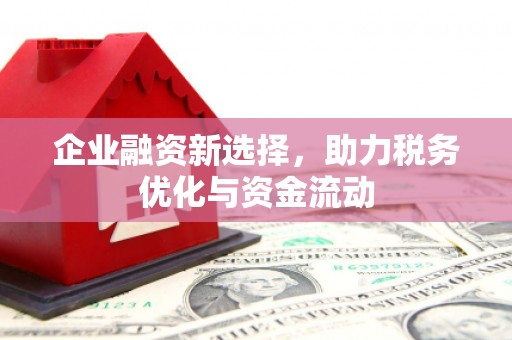 雄安新区企业融资新选择，助力税务优化与资金流动