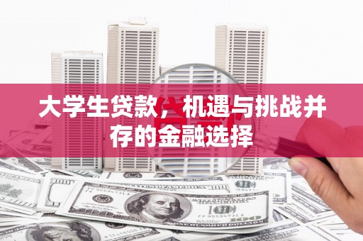 雄安新区大学生贷款，机遇与挑战并存的金融选择