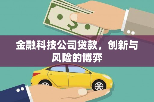 雄安新区金融科技公司贷款，创新与风险的博弈