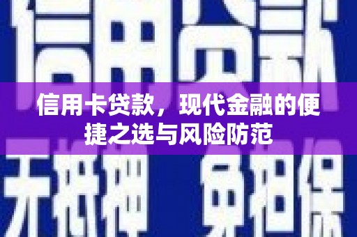 雄安新区信用卡贷款，现代金融的便捷之选与风险防范