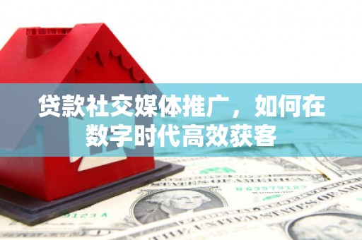 雄安新区贷款社交媒体推广，如何在数字时代高效获客