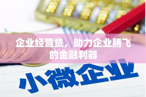 雄安新区企业经营贷，助力企业腾飞的金融利器