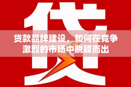雄安新区贷款品牌建设，如何在竞争激烈的市场中脱颖而出