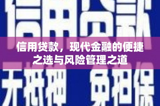 雄安新区信用贷款，现代金融的便捷之选与风险管理之道