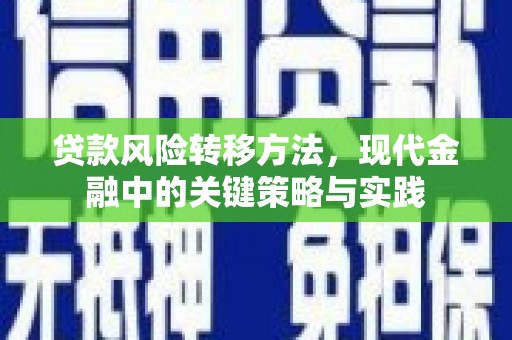 雄安新区贷款风险转移方法，现代金融中的关键策略与实践