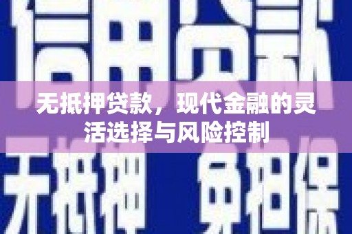 雄安新区无抵押贷款，现代金融的灵活选择与风险控制