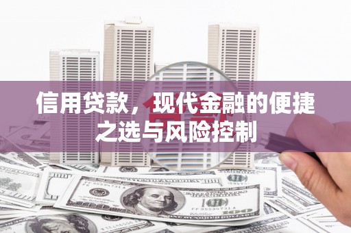 雄安新区信用贷款，现代金融的便捷之选与风险控制