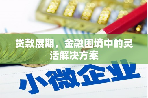 雄安新区贷款展期，金融困境中的灵活解决方案