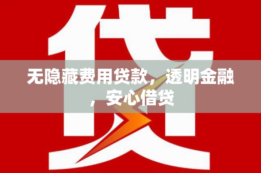 雄安新区无隐藏费用贷款，透明金融，安心借贷