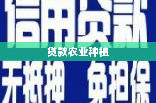 雄安新区贷款农业种植