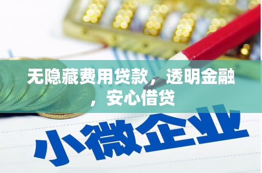 雄安新区无隐藏费用贷款，透明金融，安心借贷