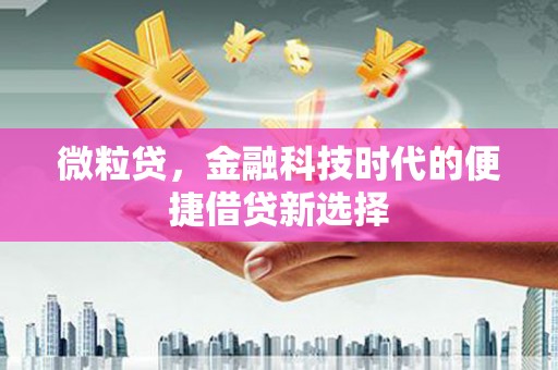雄安新区微粒贷，金融科技时代的便捷借贷新选择