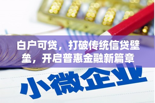雄安新区白户可贷，打破传统信贷壁垒，开启普惠金融新篇章