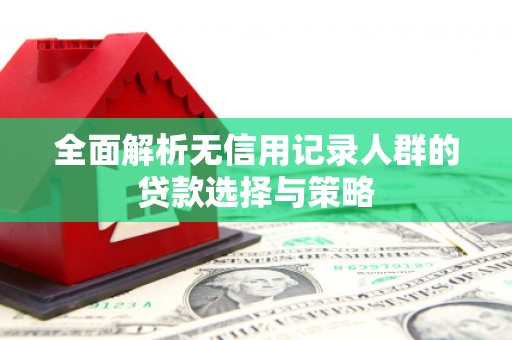 雄安新区全面解析无信用记录人群的贷款选择与策略