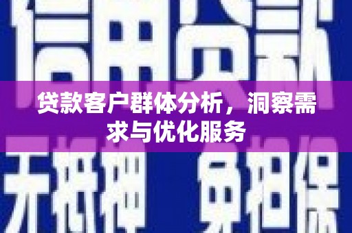 雄安新区贷款客户群体分析，洞察需求与优化服务